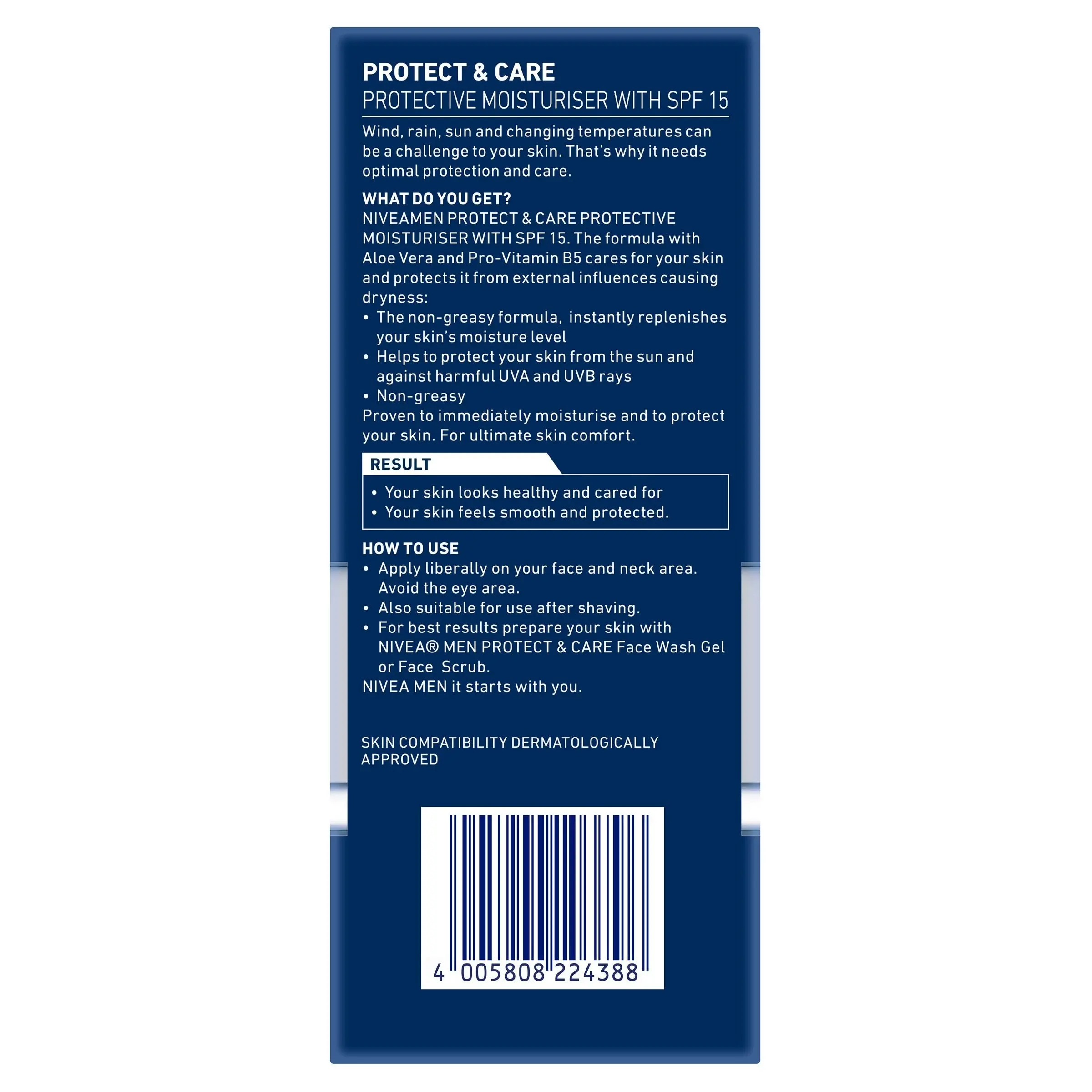 Nivea For Men Protective Moisturiser SPF 15 75ml