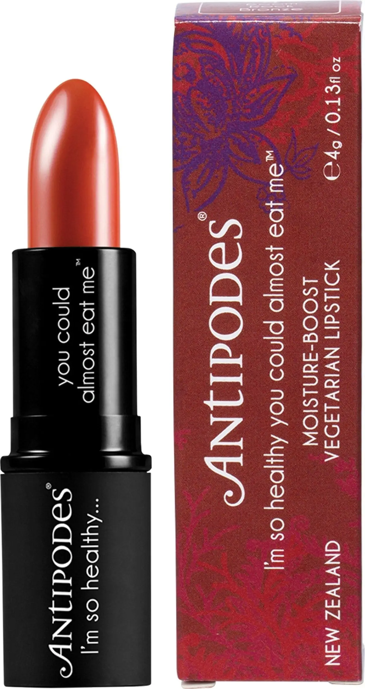 Antipodes Moisture-boost Natural Lipstick Boom Rock Bronze 4g