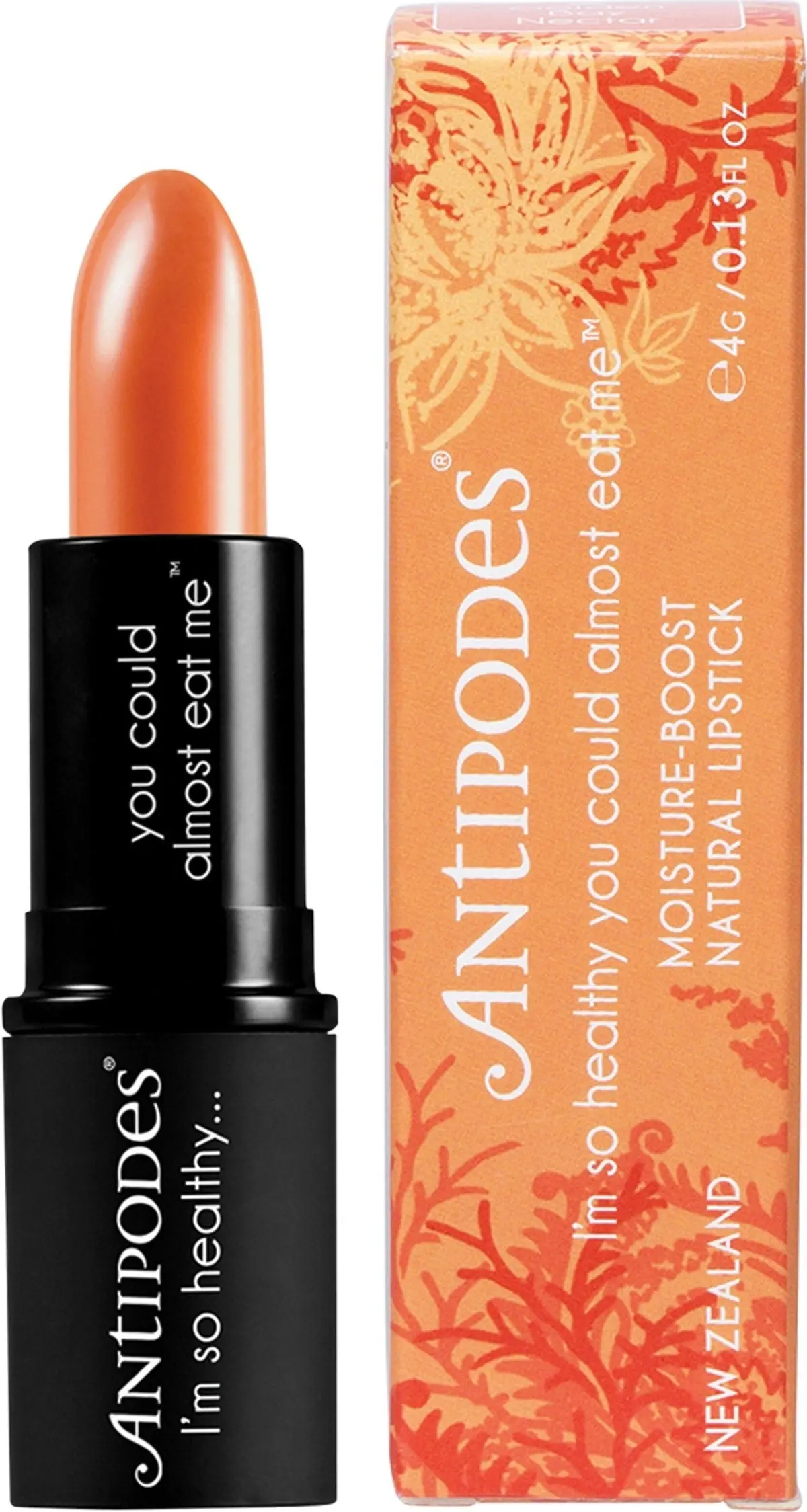 Antipodes Moisture-boost Natural Lipstick Golden Bay Nectar 4g