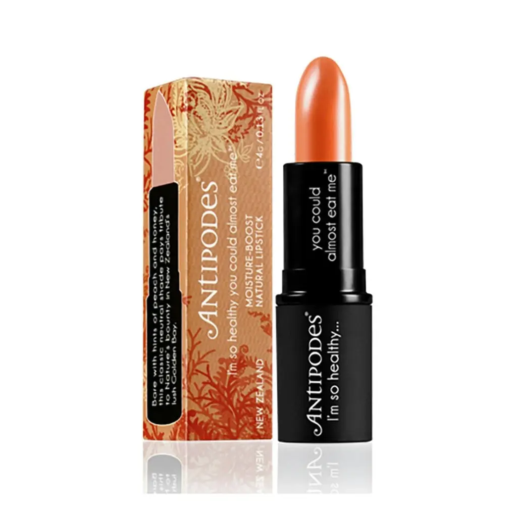 Antipodes Moisture-boost Natural Lipstick Golden Bay Nectar 4g