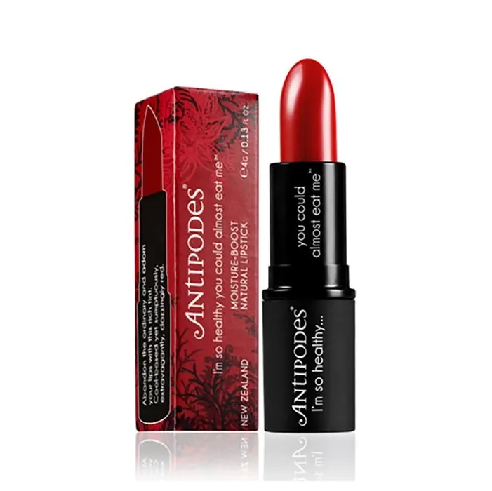 Antipodes Moisture-boost Natural Lipstick Ruby Bay Rouge 4g