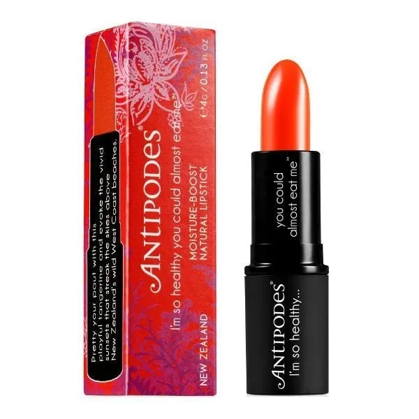 Antipodes Moisture-boost Natural Lipstick Piha Beach Tangerine 4g