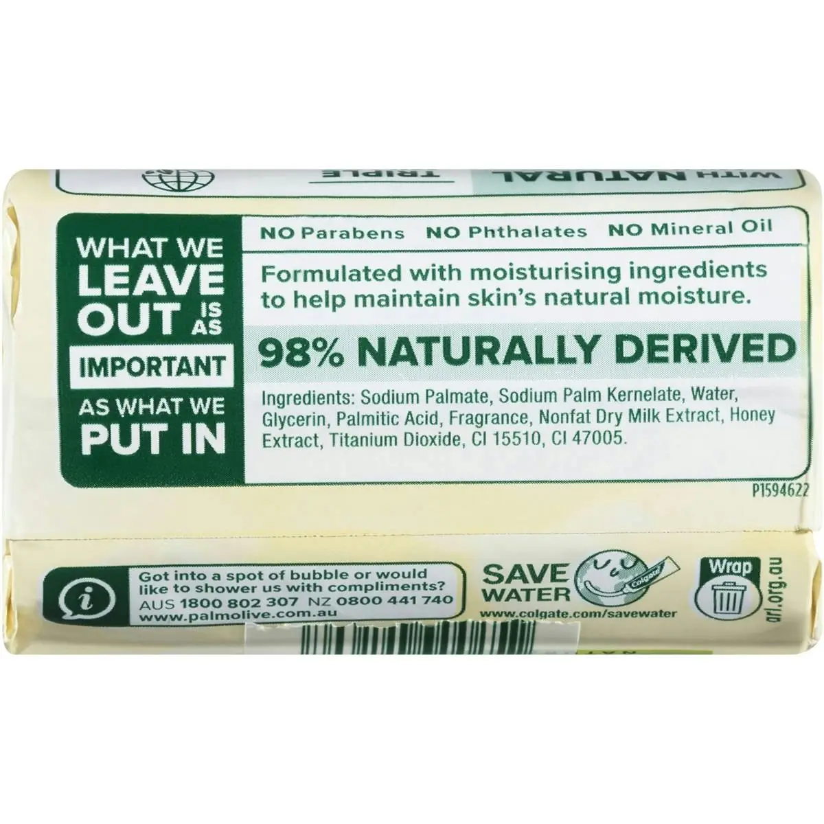 Palmolive Naturals Replenishing Bar Soap Milk & Honey 10 x 90g