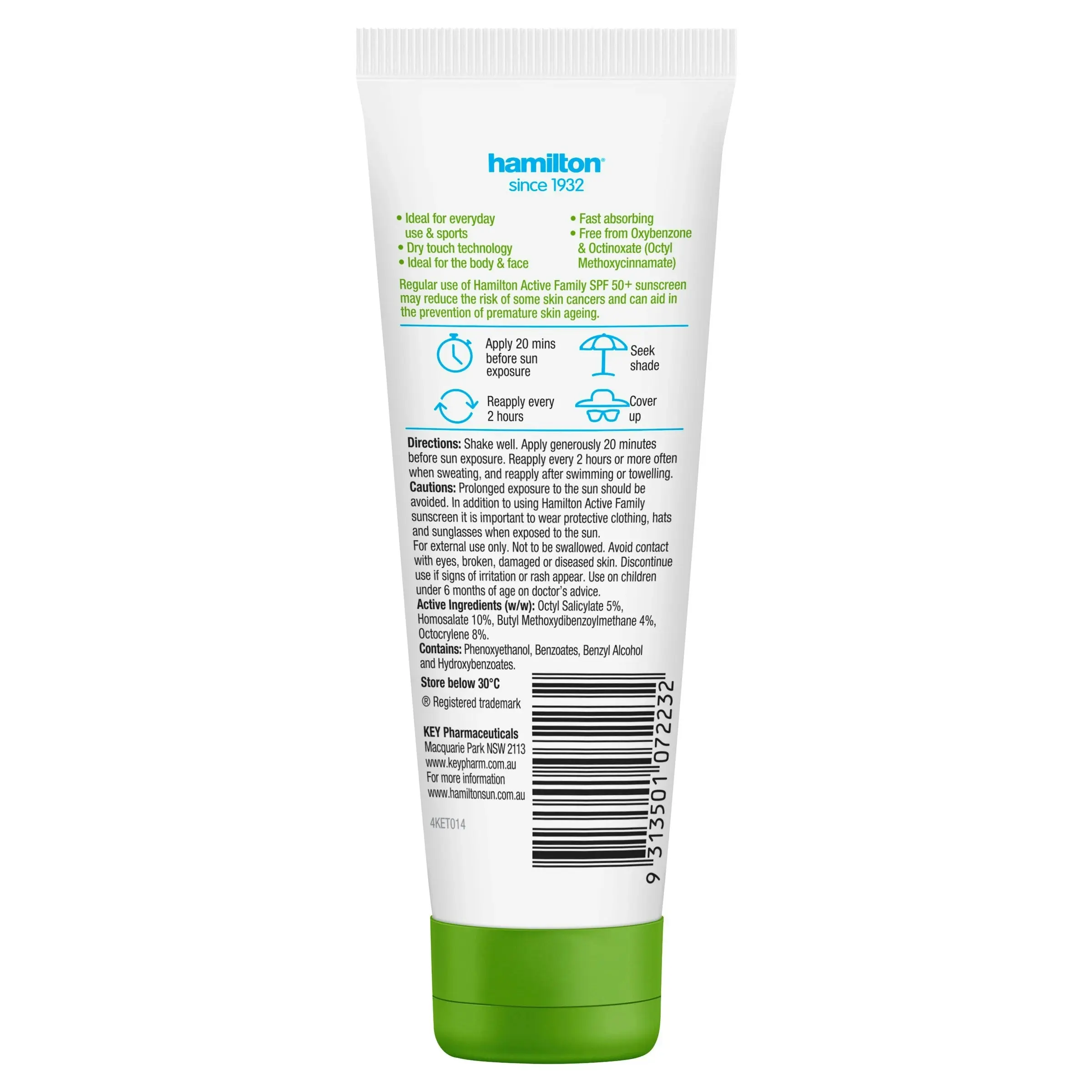 Hamilton Sun Active Family Lotion SPF 50+ - 110g