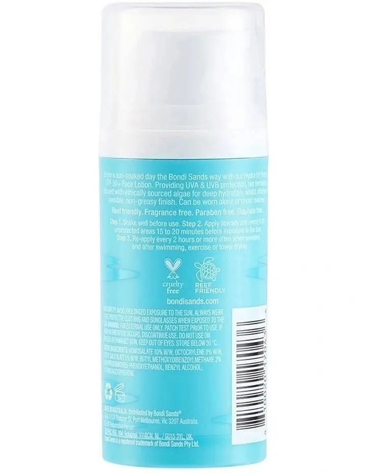 Bondi Sands Hydra UV Protect SPF50+ Sunscreen Face Lotion 50ml