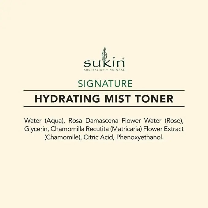 Sukin Hydrating Mist Toner 125ml