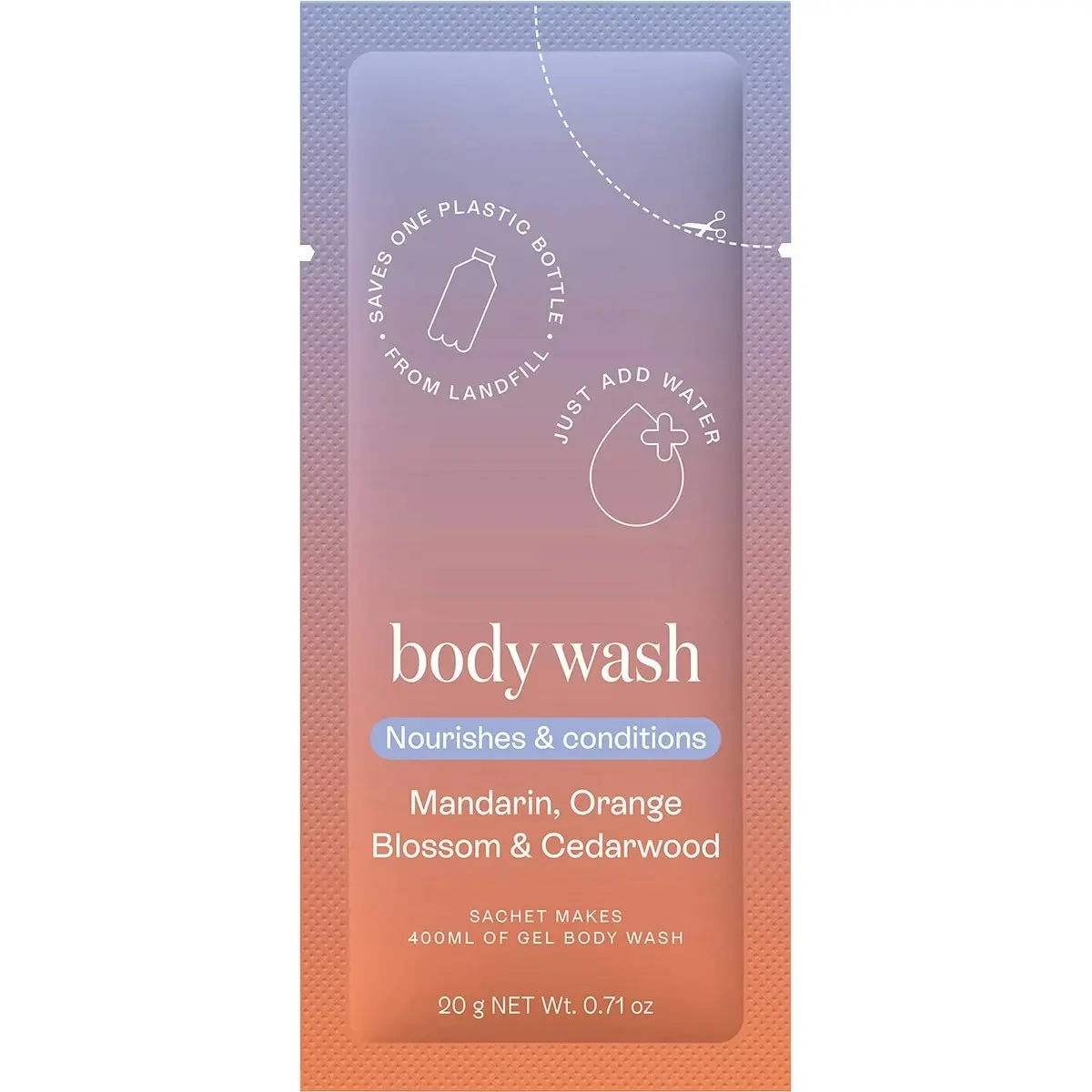 EpZen Body Wash Refill Pack Mandarin, Orange Blossom & Cedarwood 2x20g