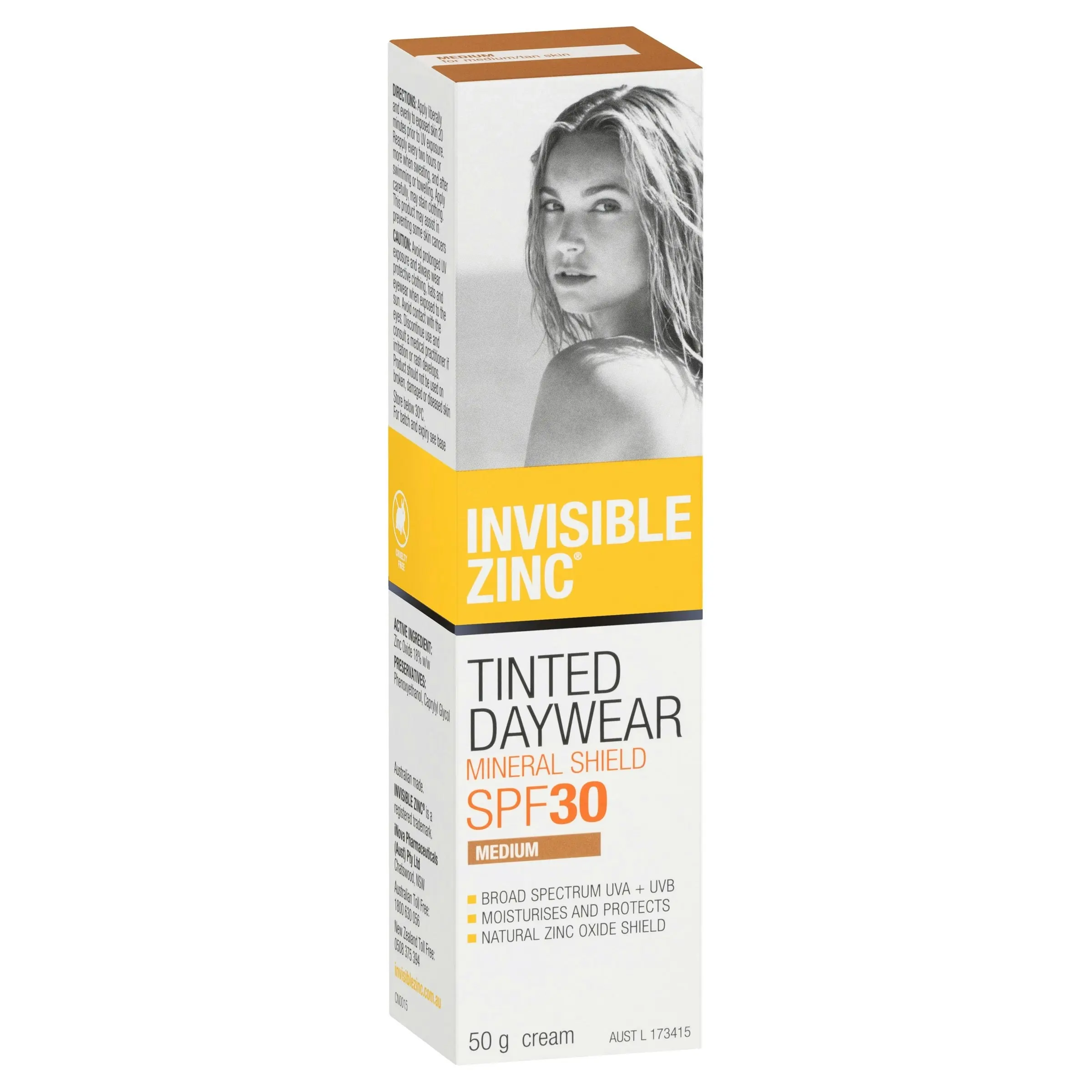 Invisible Zinc Tinted Daywear Medium SPF 30+ 50g