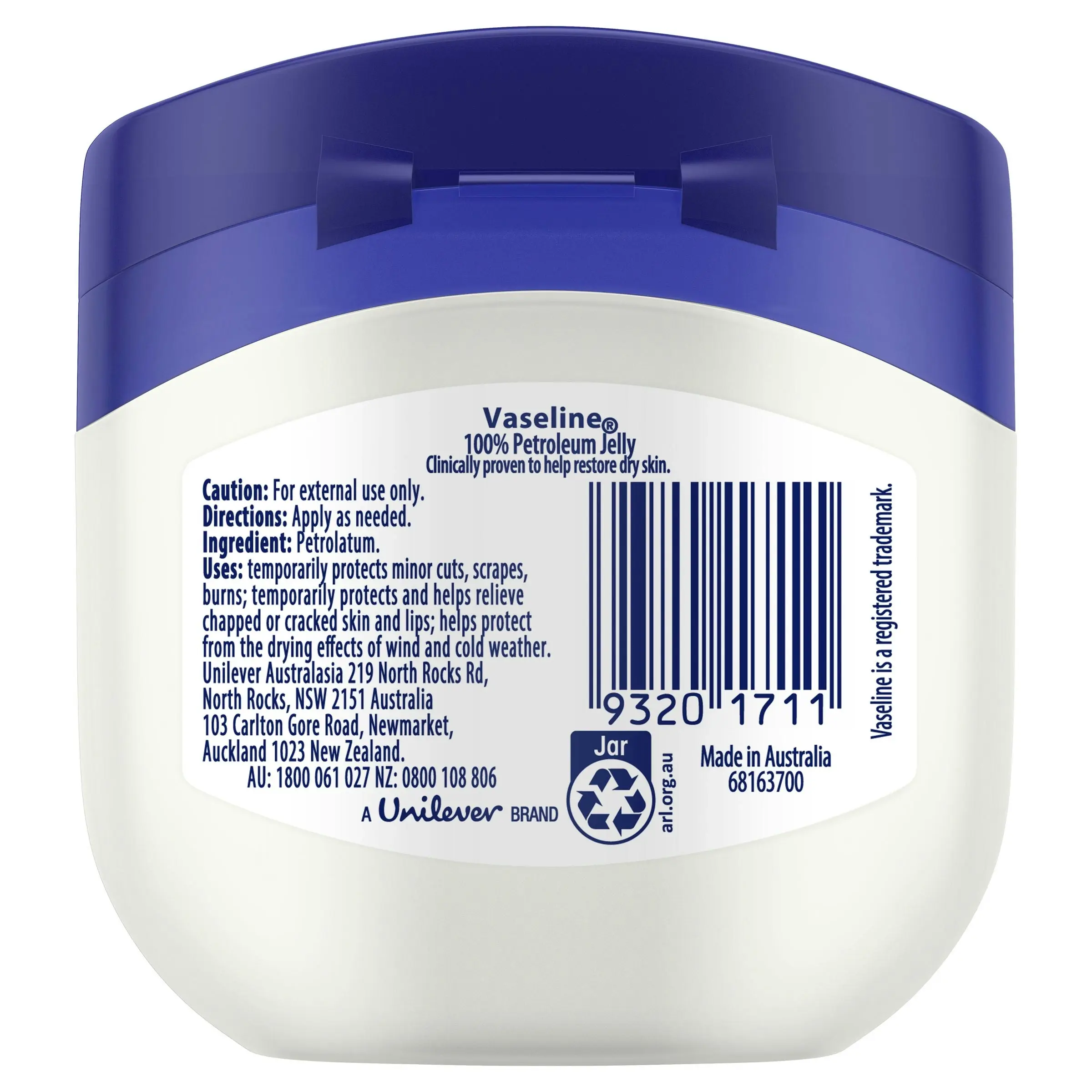 Vaseline Petroleum Jelly Original 100g