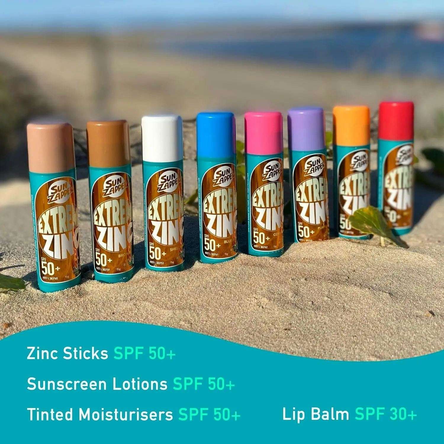 Sun Zapper Extreme Zinc Stick 15g Blue Bay