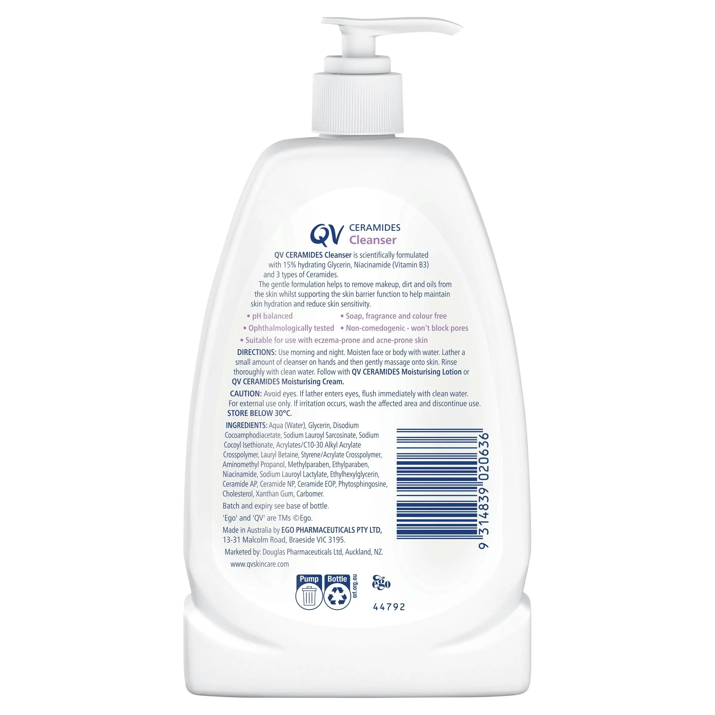 Ego Qv Ceramides Cleanser 350G