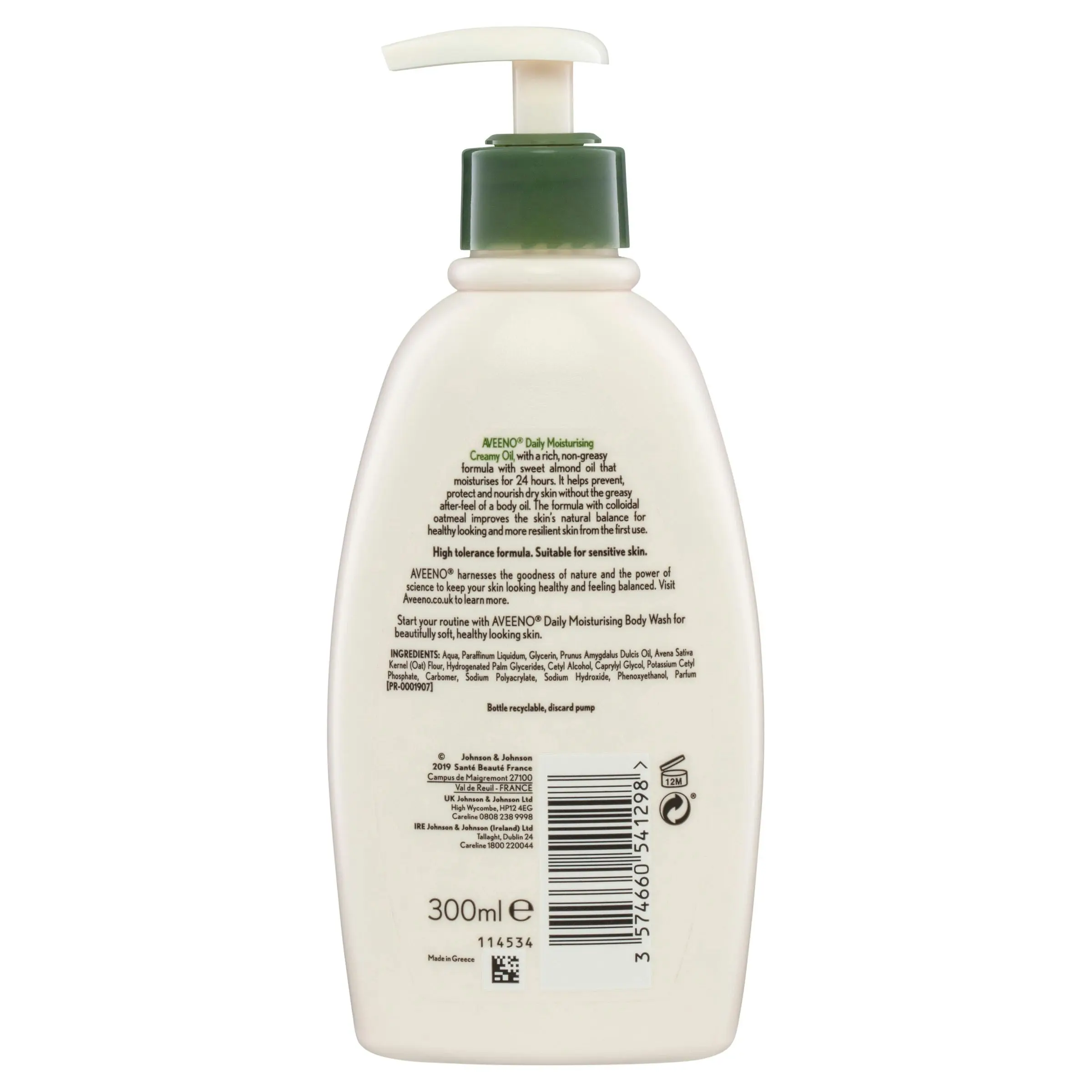 Aveeno Daily Moisturising Almond Scented Creamy Oil 300ml