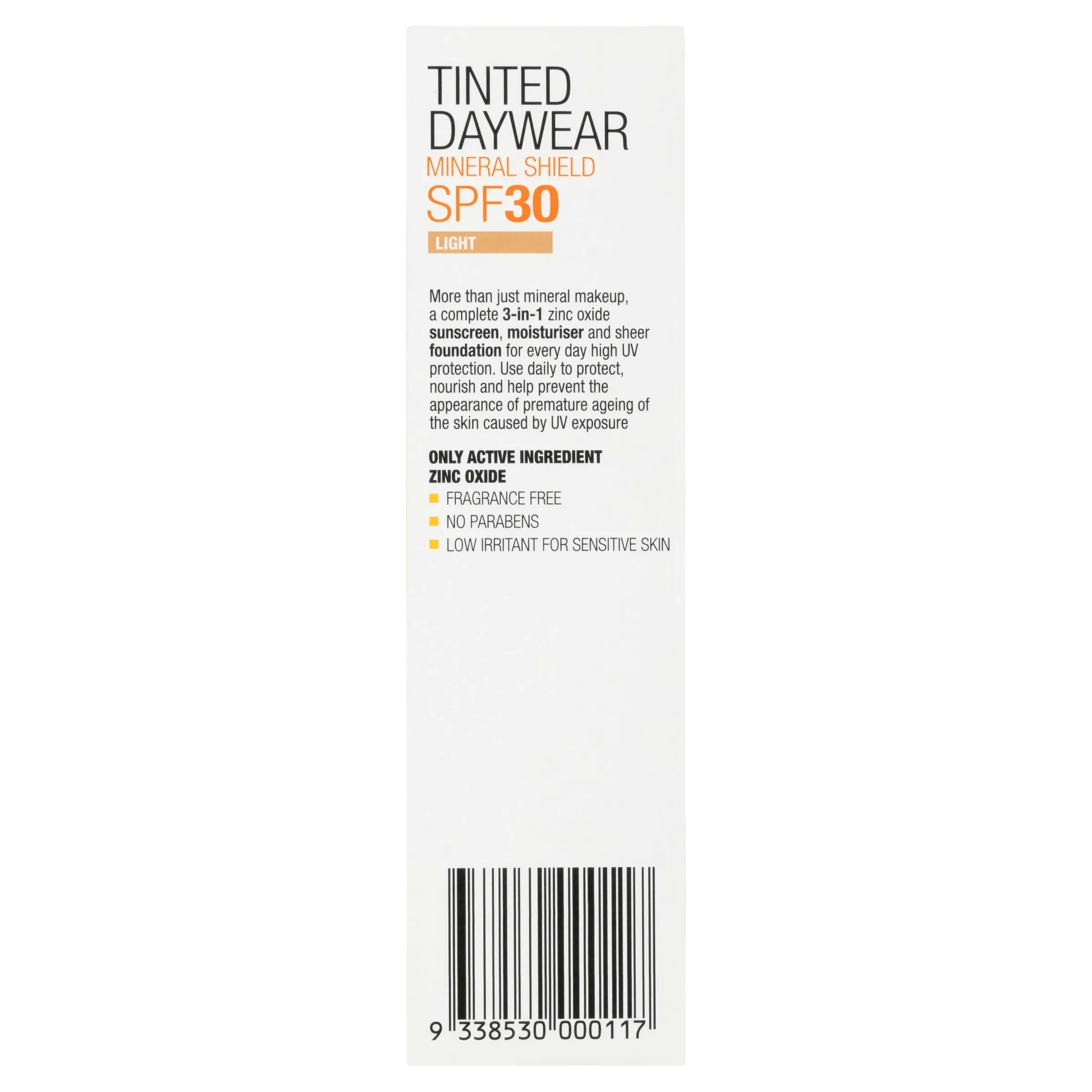 Invisible Zinc Tinted Daywear Light SPF 30+ 50g