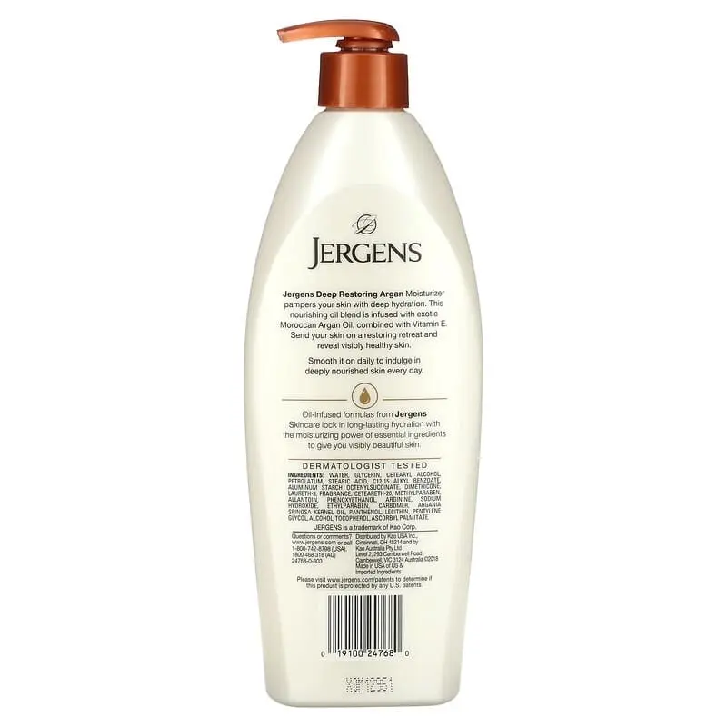 Jergens Oil Infused Deep Restoring Argan Moisturiser 496ml