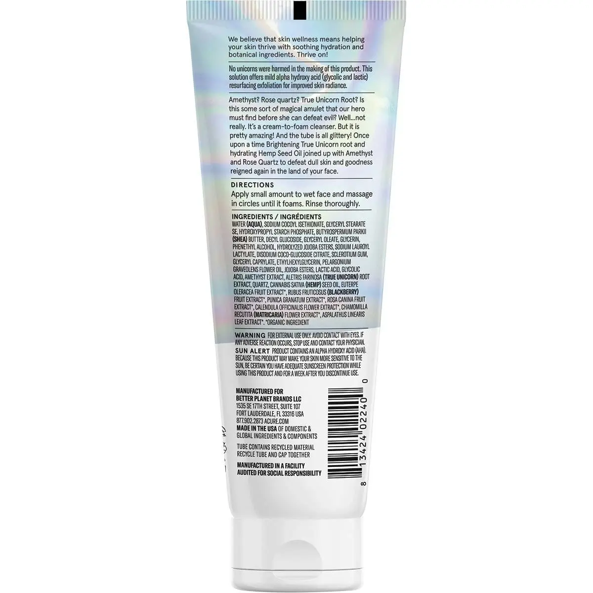 Acure Resurfacing Glycolic & Unicorn Root Cleanser 118ml