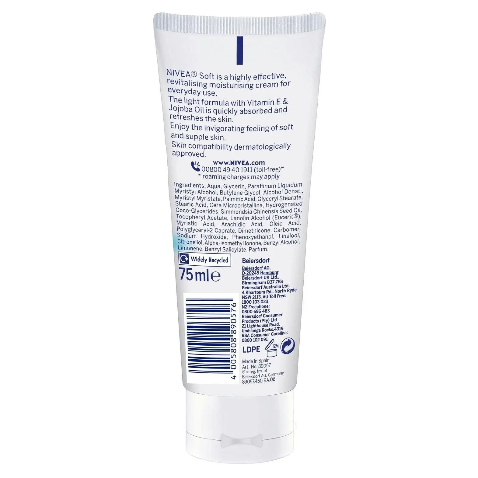 Nivea Soft Creme 75ml Tube