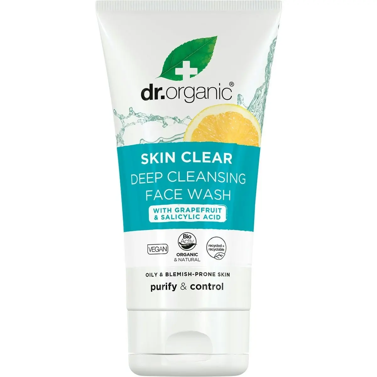 Dr Organic Deep Pore Cleansing Face Wash Skin Clear - Organic Tea Tree 125ml