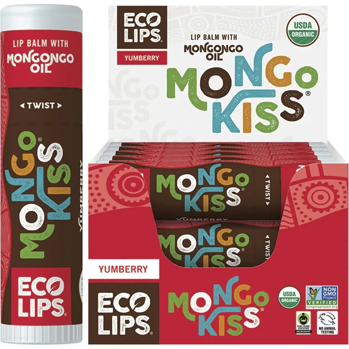 Eco Lips Lip Balm  Mongo Kiss - Yumberry - 15x7g