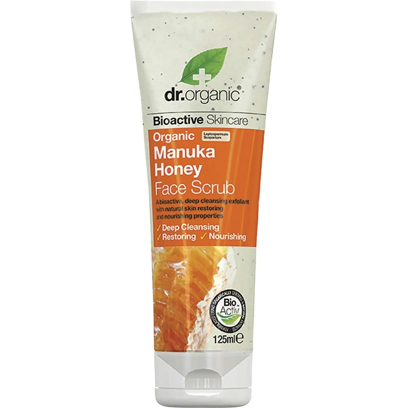 Dr Organic Face Scrub Organic Manuka Honey 125ml