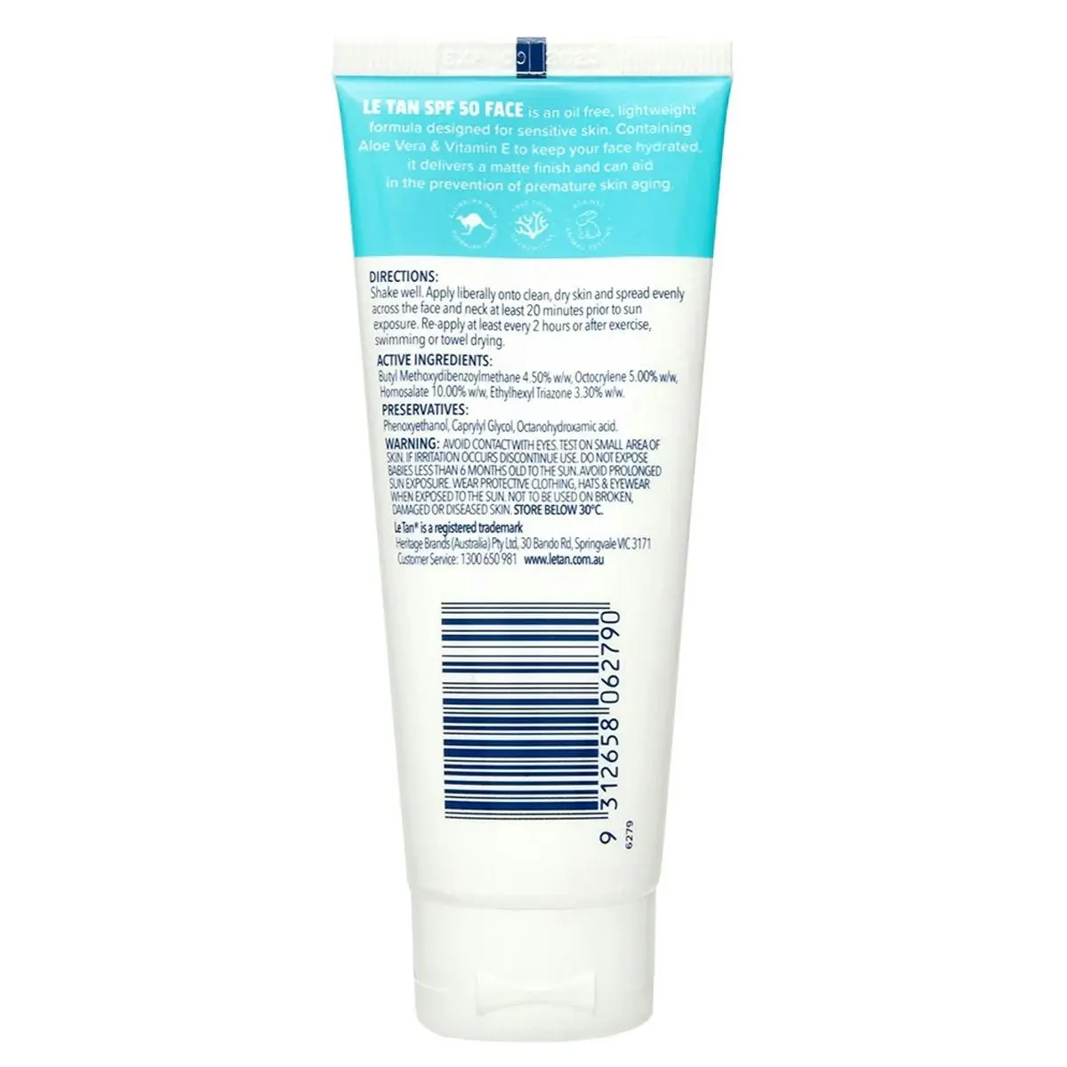 Le Tan SPF 50 Face Sensitive Sunscreen Lotion 70ml