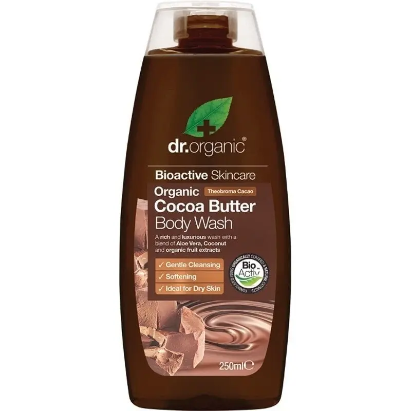 Dr Organic Body Wash Organic Cocoa Butter 250ml