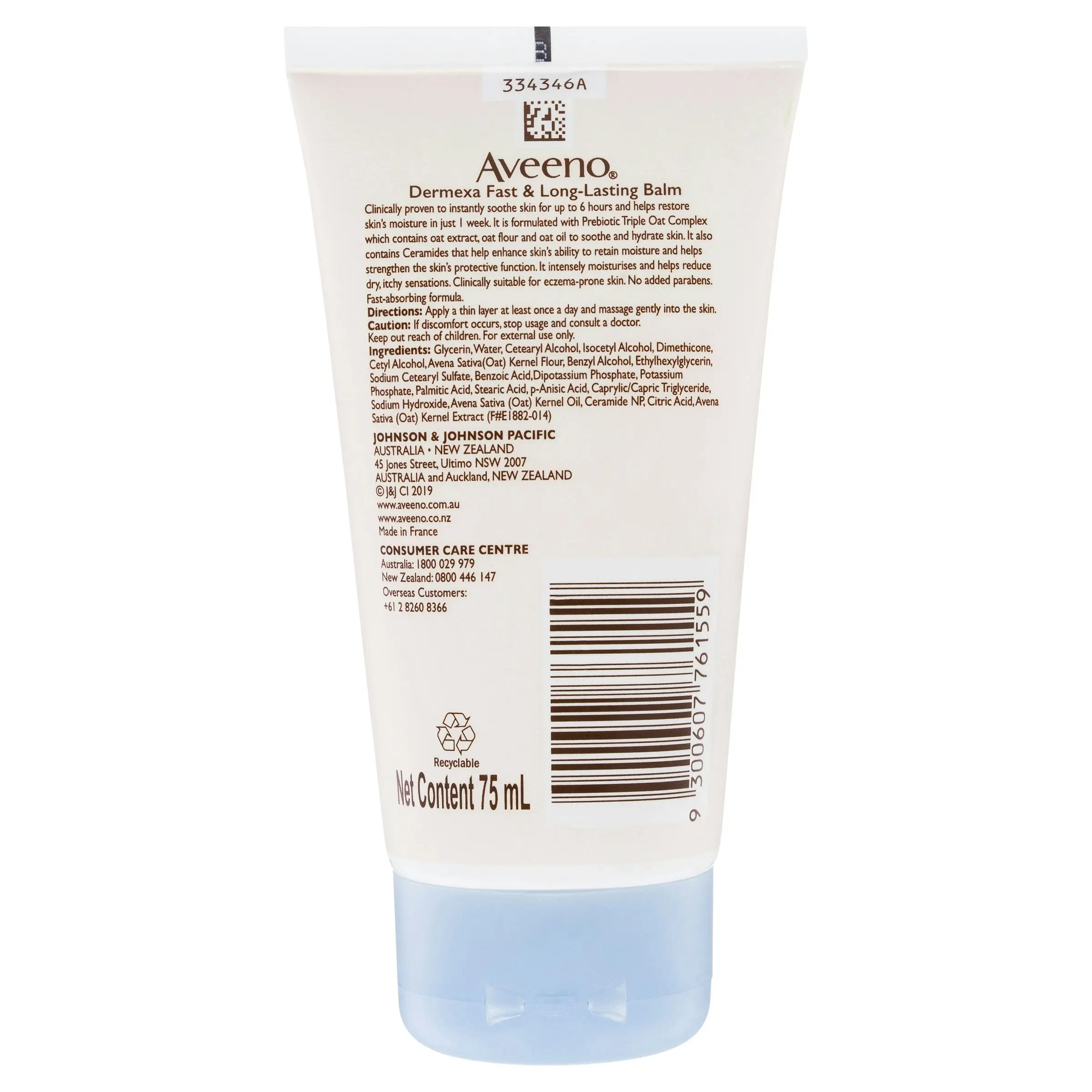 Aveeno Dermexa Fast & Long Lasting Balm 75ml