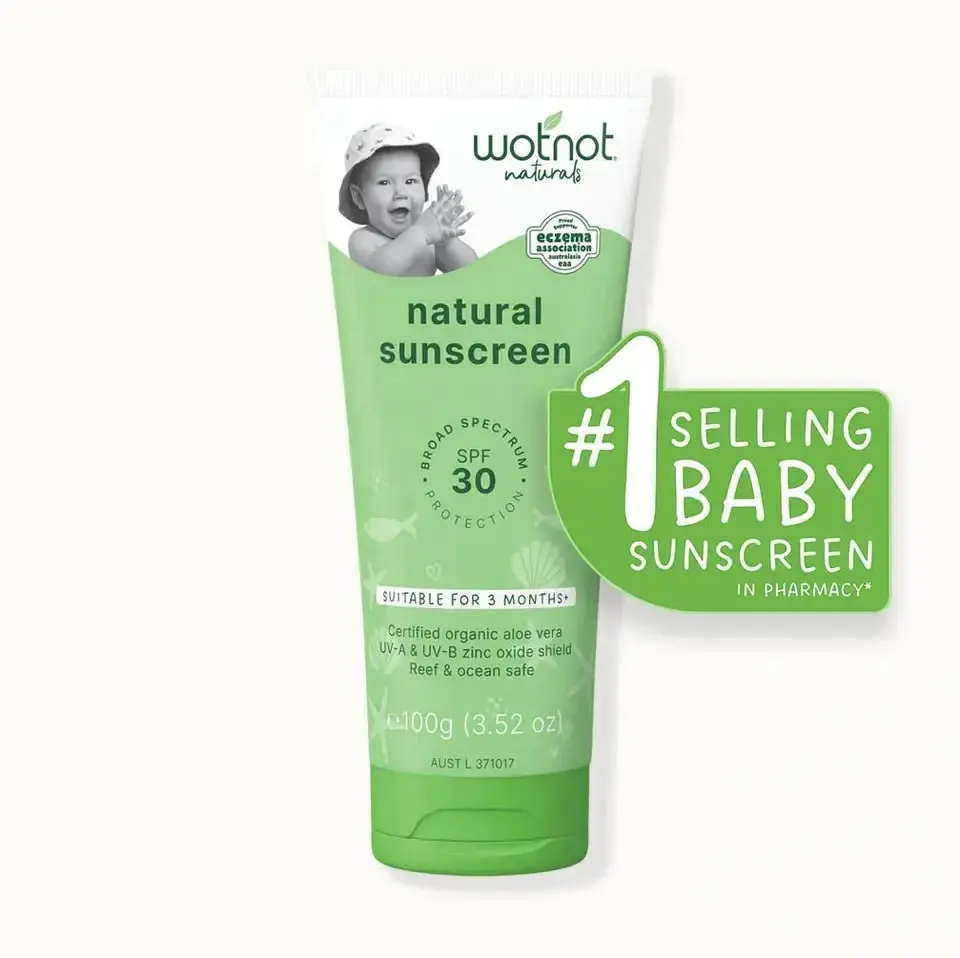 Wotnot Natural Sunscreen 30 SPF Suitable For 3 Months+ 100g