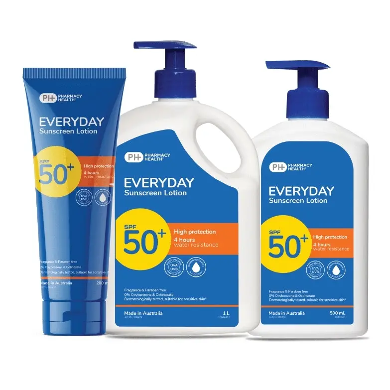 Pharmacy Health Sunscreen  Everyday Lotion Spf50+ 1 Litre Bottle