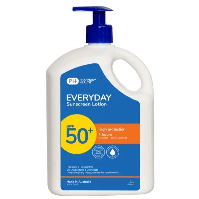 Pharmacy Health Sunscreen  Everyday Lotion Spf50+ 1 Litre Bottle