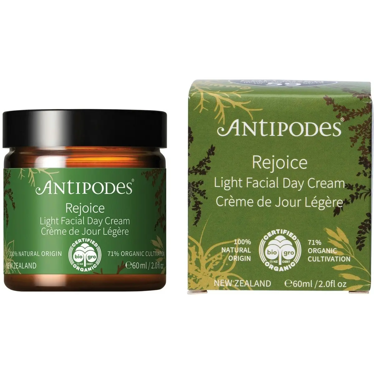 Antipodes Organic Rejoice Light Facial Day Cream 60ml