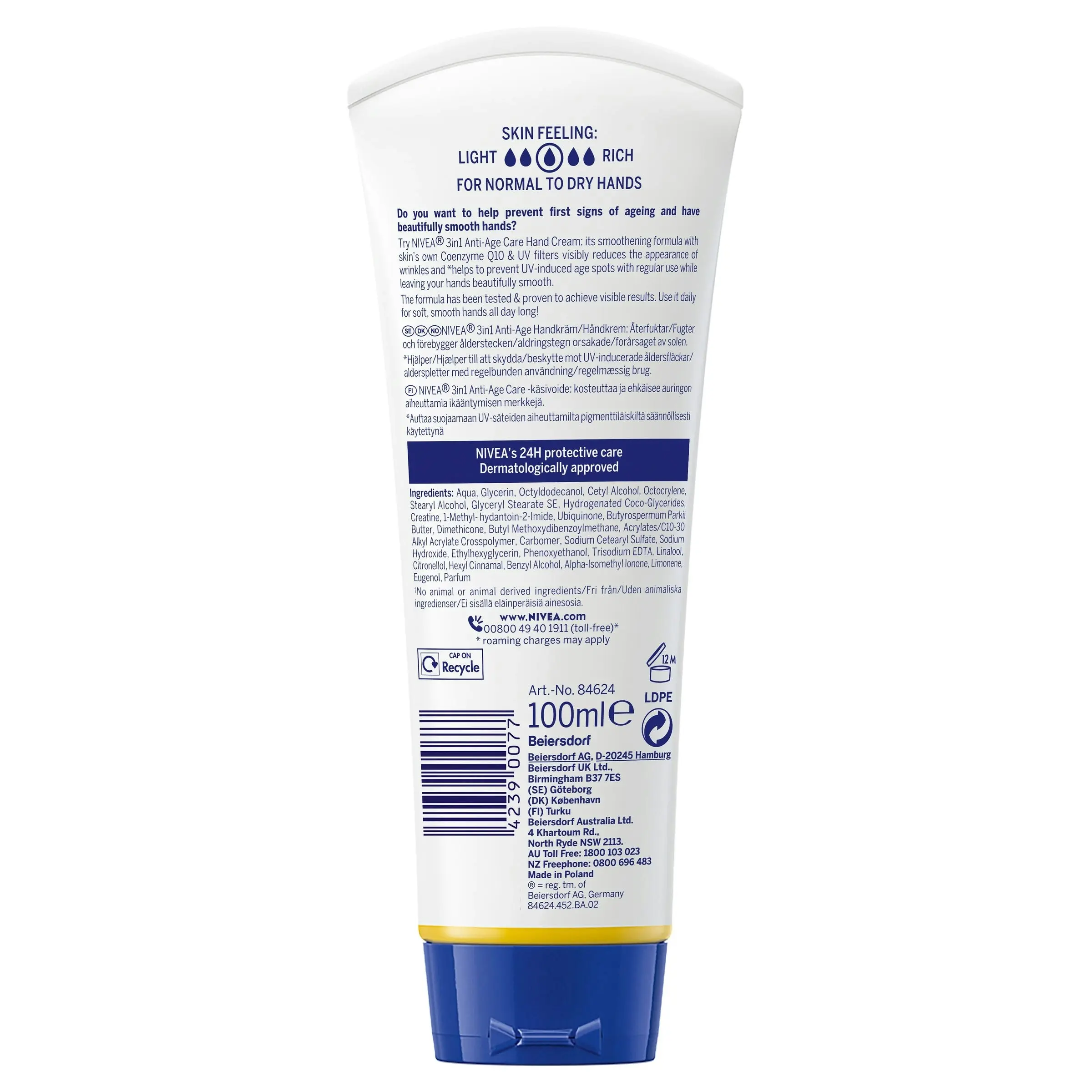 Nivea 3in1 Anti-Age Hand Cream 100ml