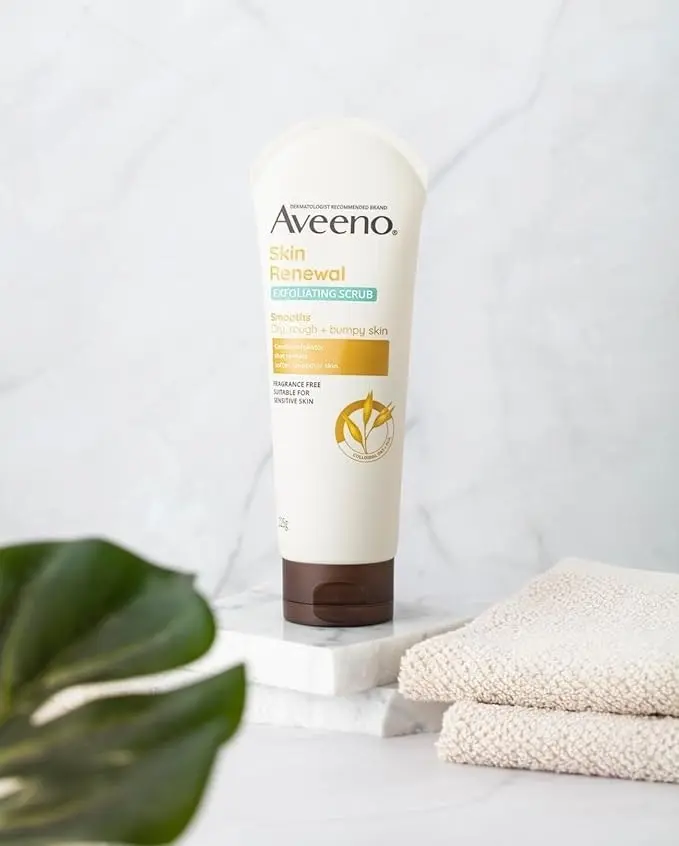 Aveeno Skin Renewal Exfoliating Body Scrub for Dry Skin 225g