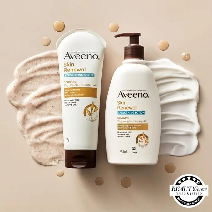 Aveeno Skin Renewal Exfoliating Body Scrub for Dry Skin 225g