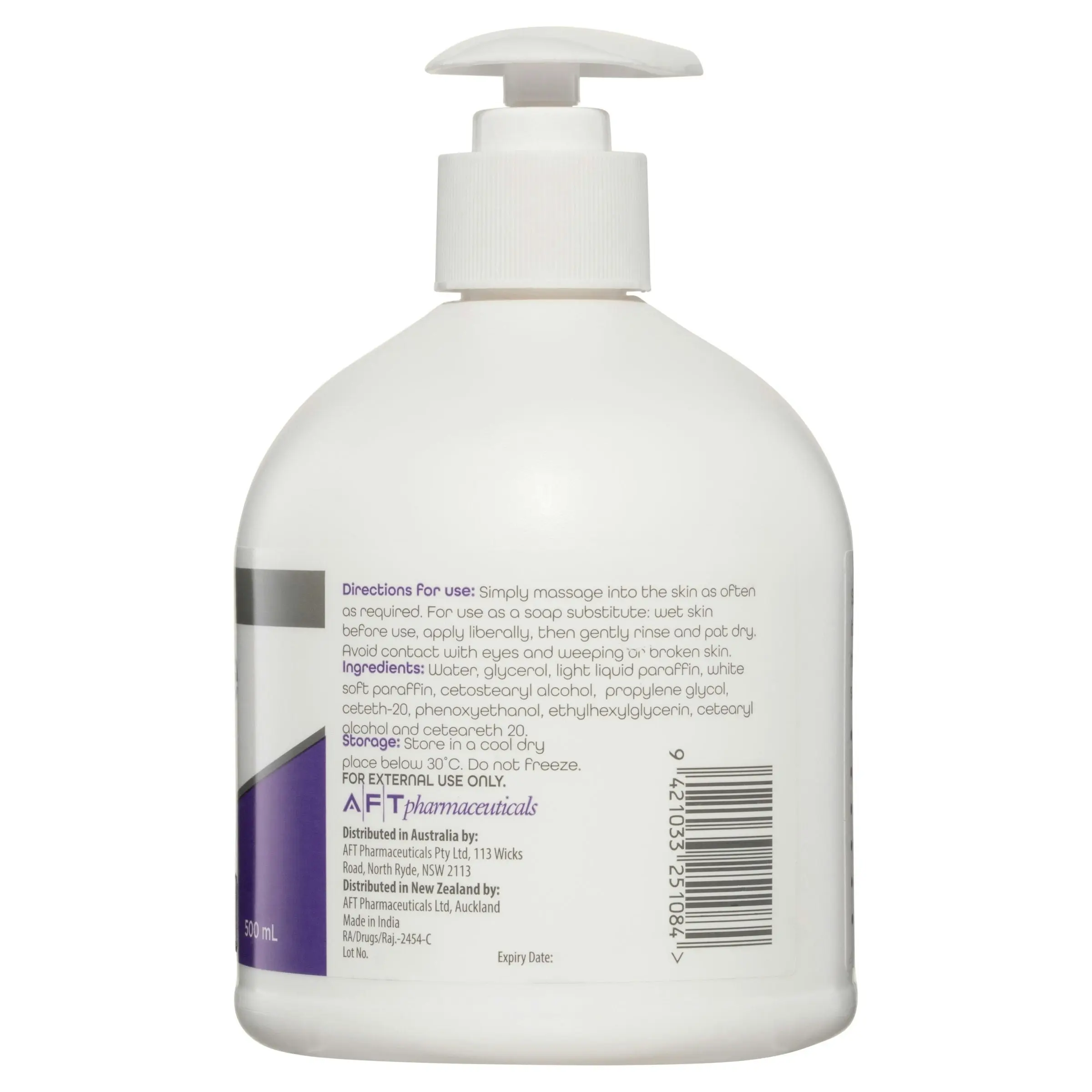 Topiderm Sorbolene Cream With 10% Glycerine 500mL PUMP