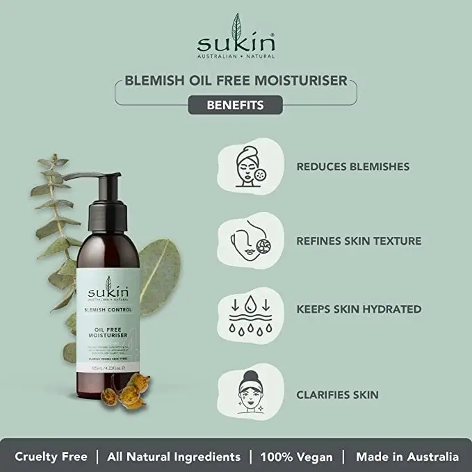 Sukin Blemish Control Oil Free Moisturiser 125ml