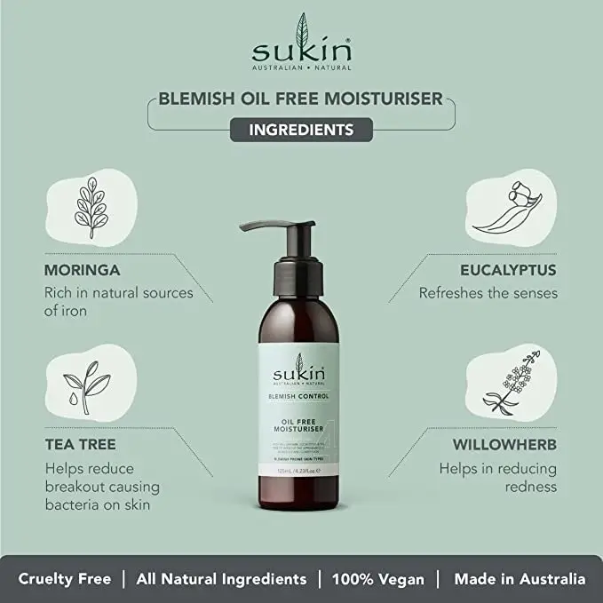 Sukin Blemish Control Oil Free Moisturiser 125ml