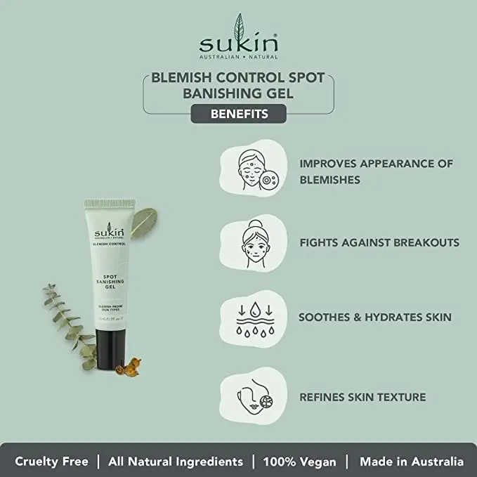 Sukin Blemish Control Spot Banishing Gel 15ml