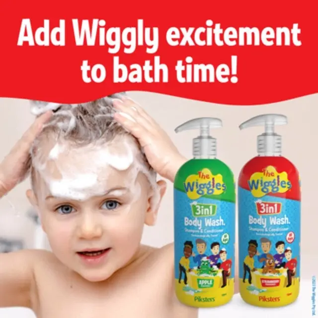 The Wiggles 3 in 1 Body Wash Strawberry 750ml