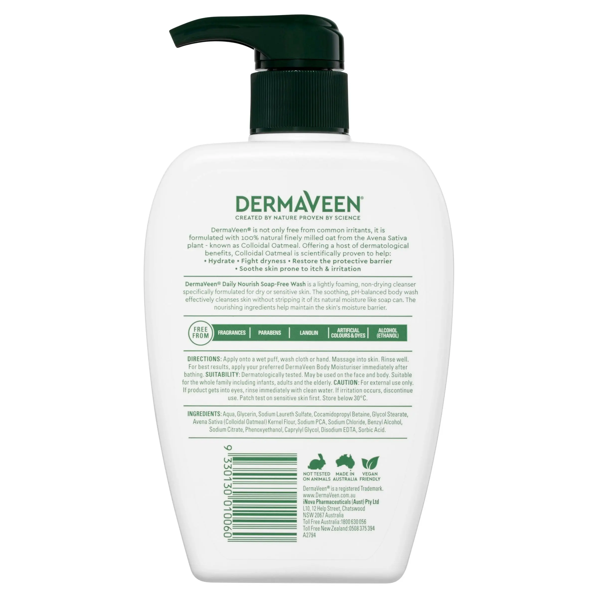 DermaVeen Soap Free Wash 500ml