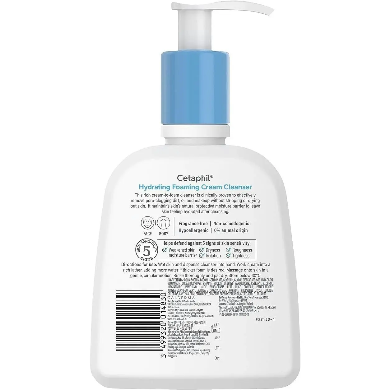 Cetaphil Hydrating Foaming Cream Cleanser 236ml