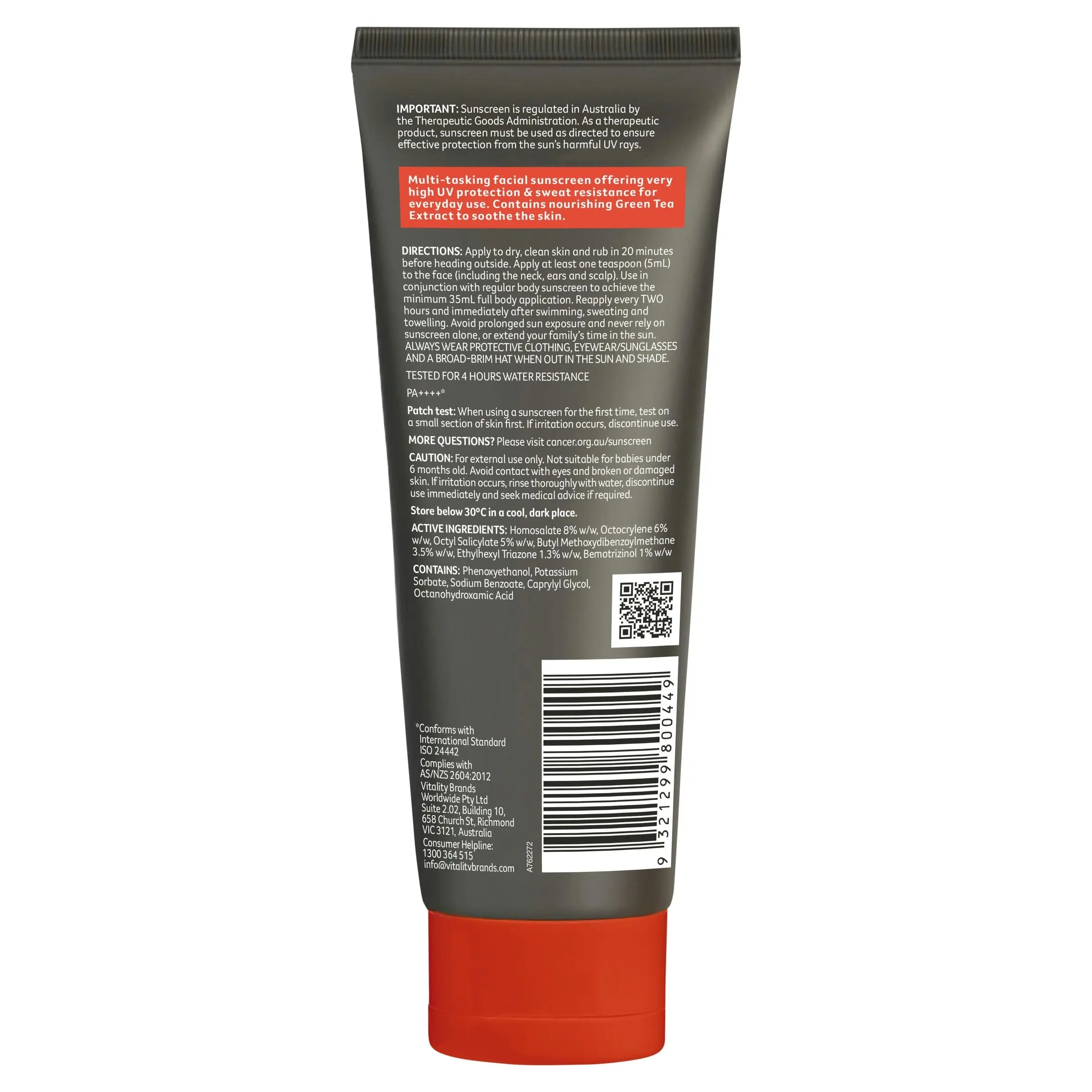 Cancer Council Hydrating Sunscreen for Men SPF50+ 100ml