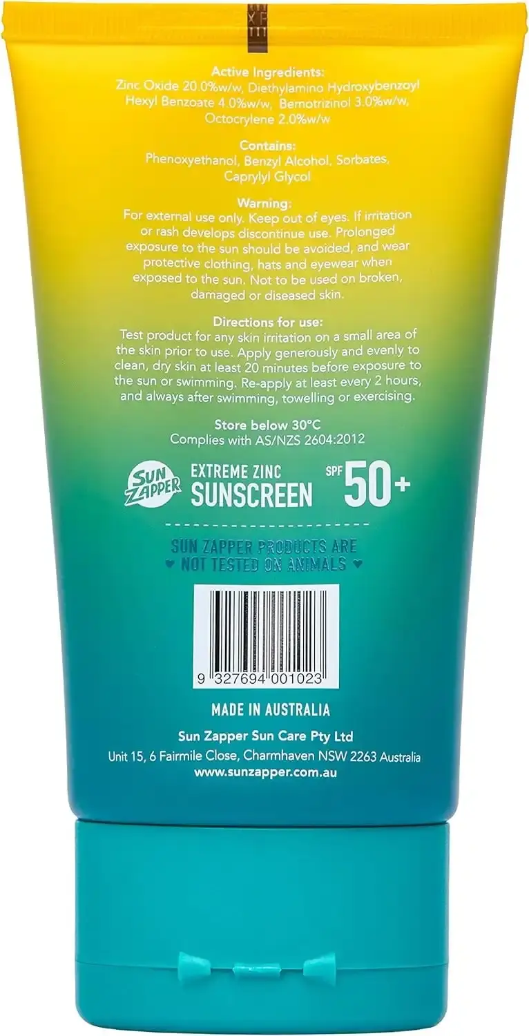 Sun Zapper Extreme Zinc Sunscreen 90ml SPF 50+