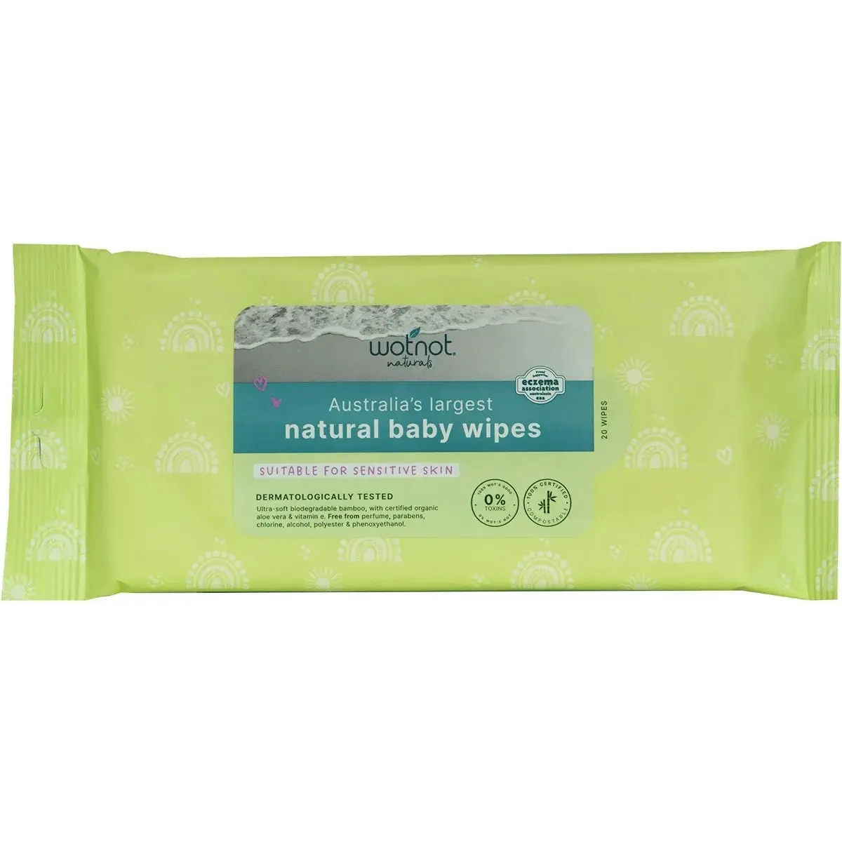 Wotnot Baby Wipes - Alcohol Free 100% Biodegradable 70