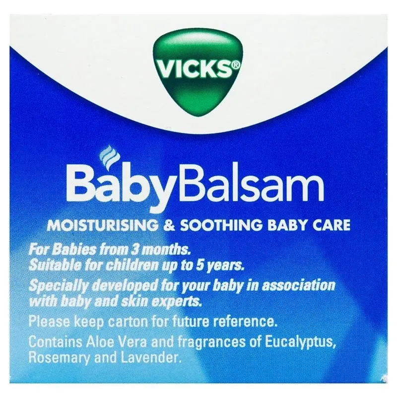 Vicks Baby Balsam Decongestant Chest Rub 50g