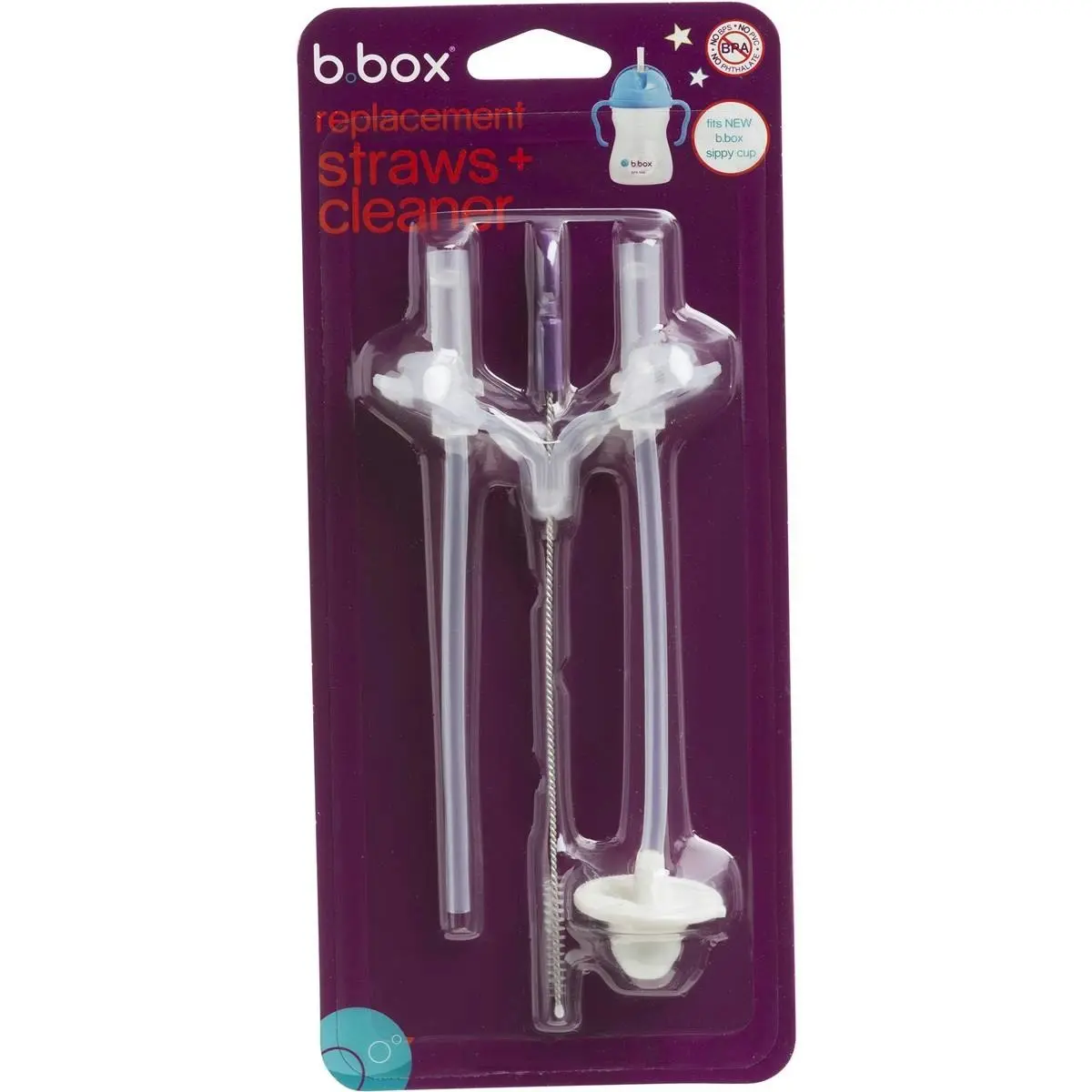 b.box Sippy Cup Replacement Straw and Cleaning Set