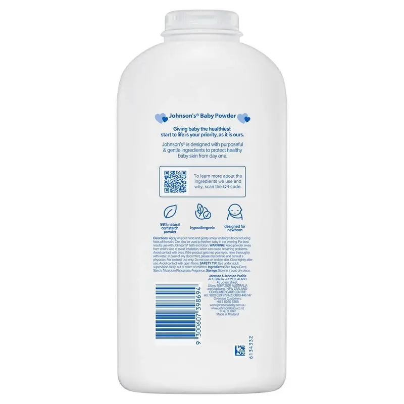 Johnson's Baby Powder 600g New