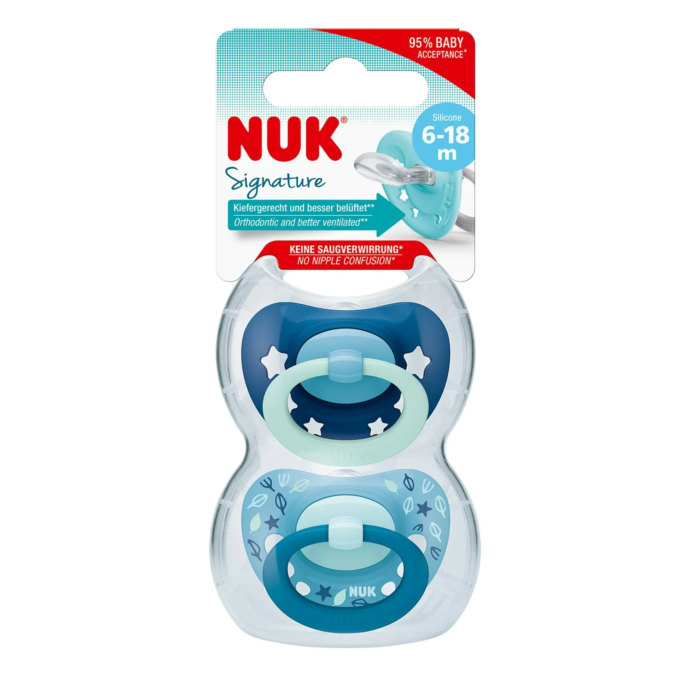 NUK Signature Soother 6-18 Months 2 Pack