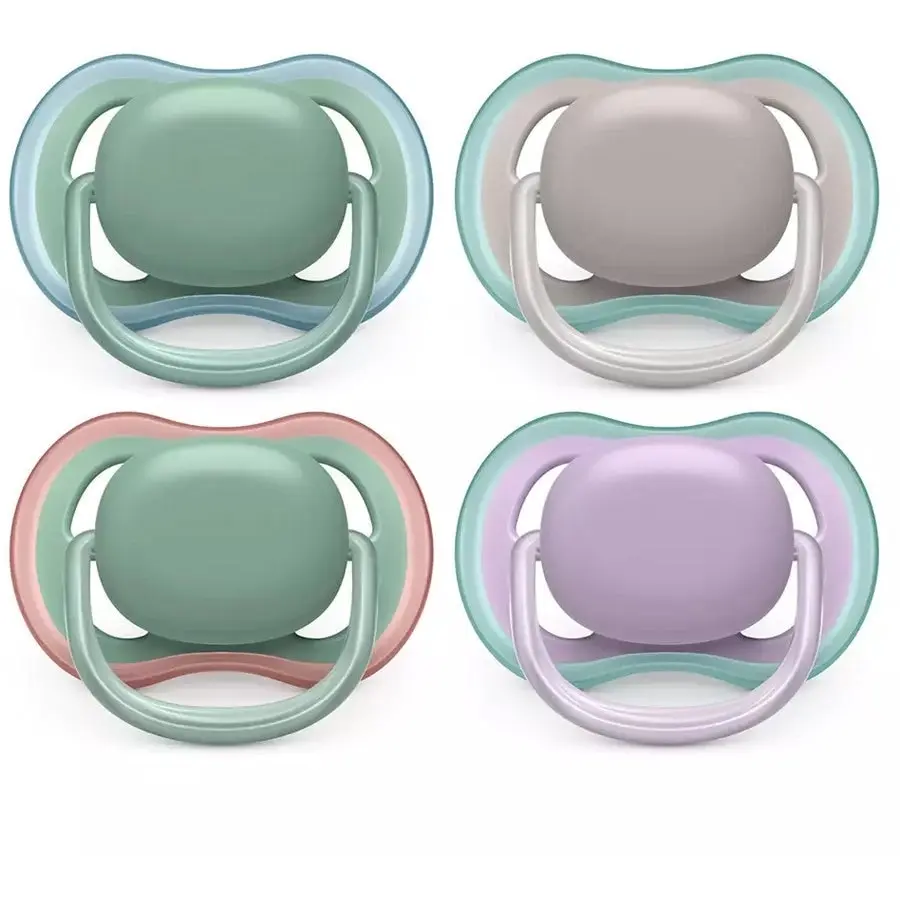 Avent Ultra Air Soother Plain Mixed 6-18 Months 2 Pack - Assorted