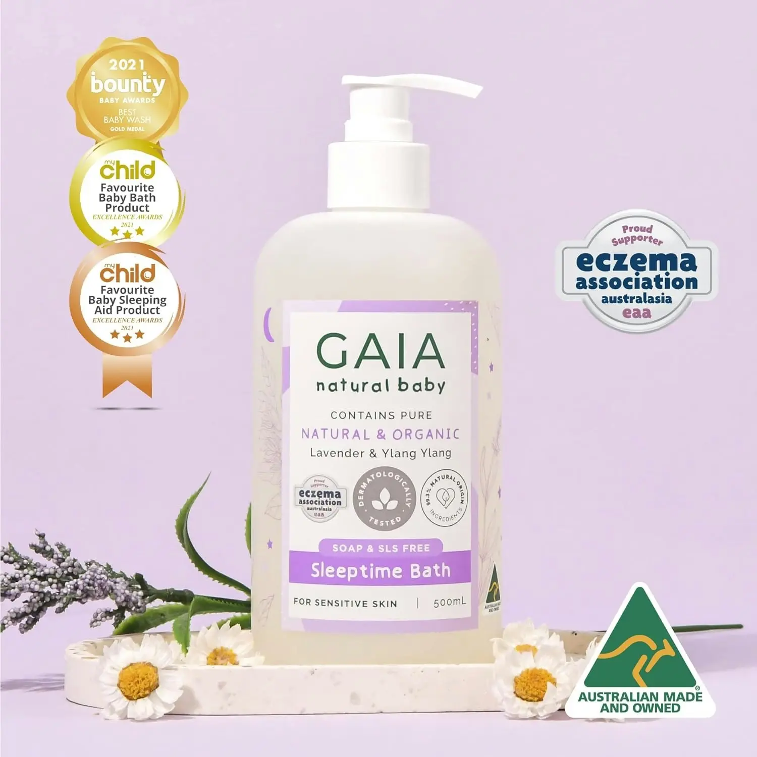 Gaia Natural Baby Sleeptime Bath 500mL