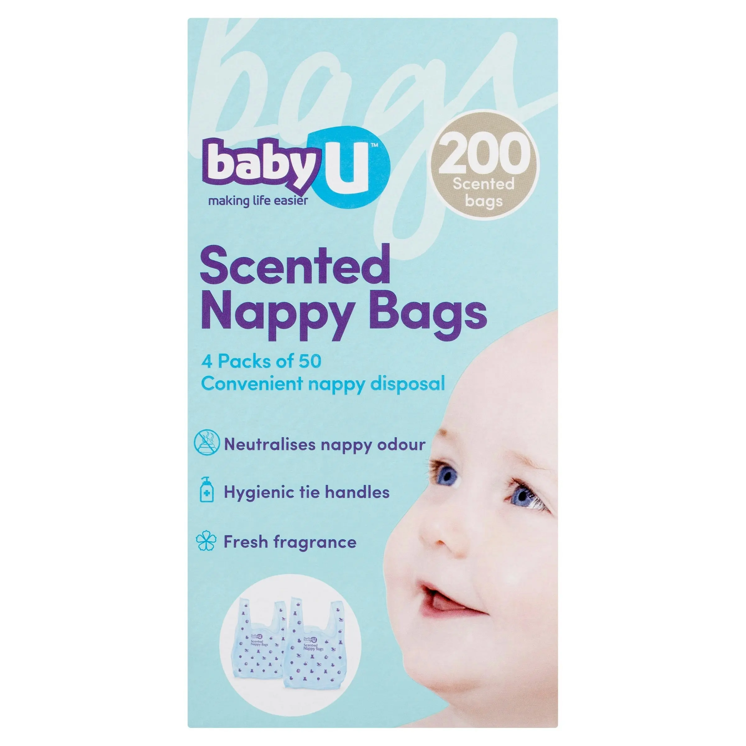 Baby U Nappy Sacks 200 Pack